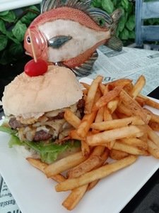 Angry Joe's Burger With Fries